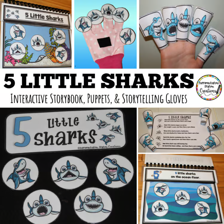 5 Little Sharks ABA interactive Storybook
